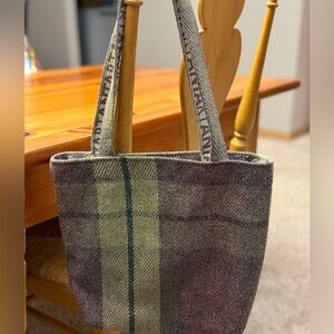 ANTA Plaid Wool Tote Bag